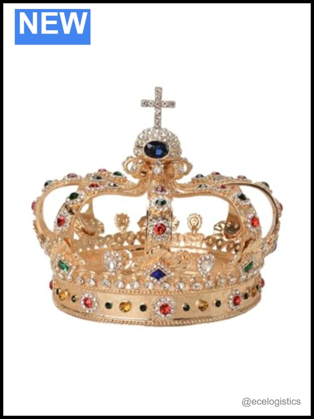 Round Metal Crown with Austrian Rhinestones
